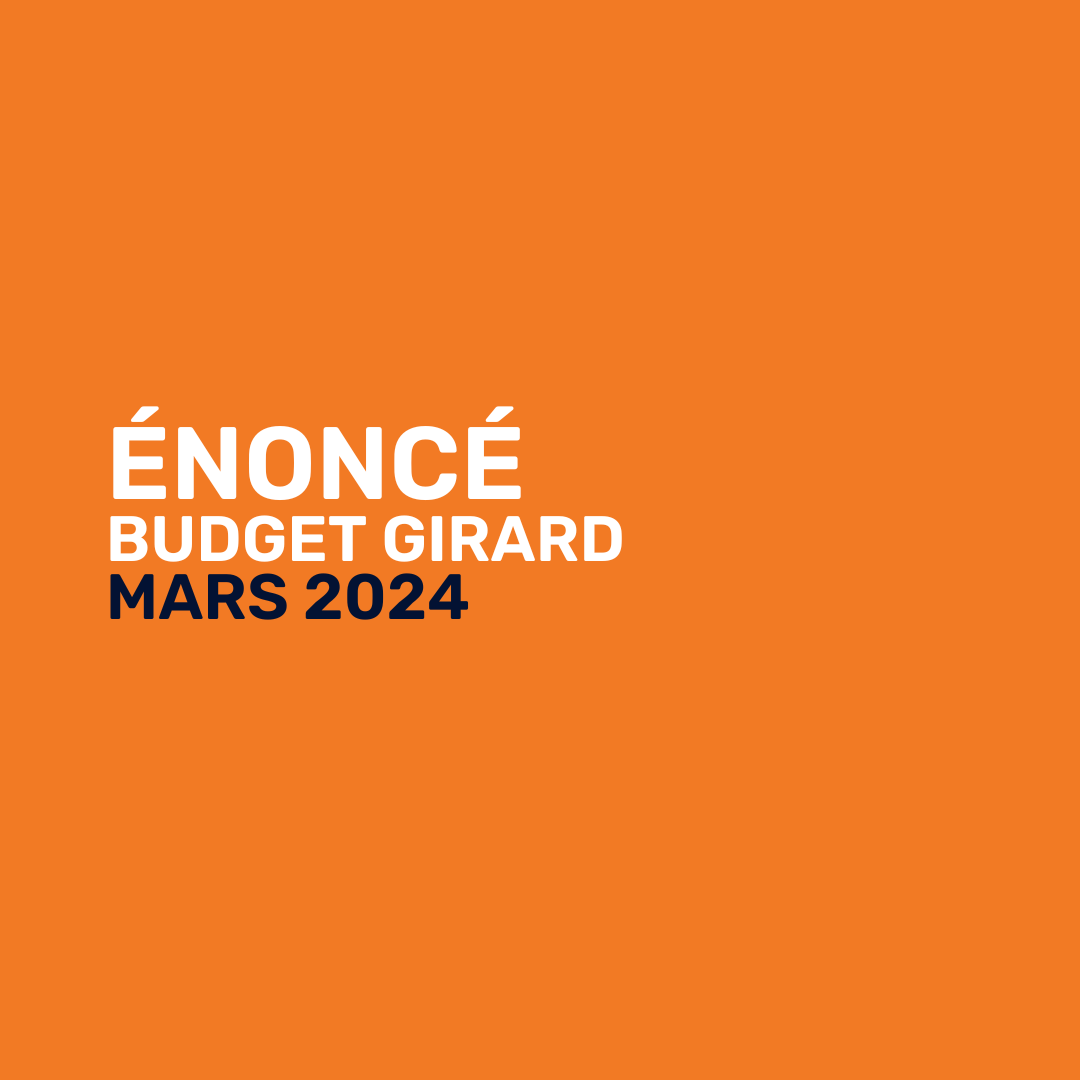 Énoncé budget Girard mars 2024