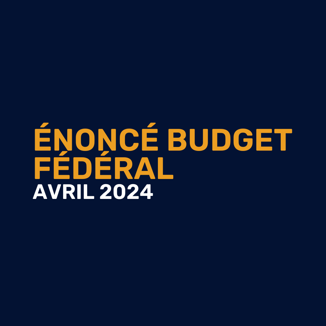 Énoncé budget fédéral 2024
